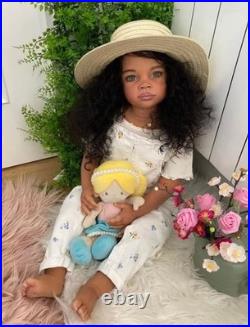 30in Realistic Toddler Girl Reborn Baby Doll Rooted Hair Festival Kids Toy Gift