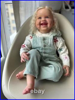 30inch Finished Reborn Baby Dolls Girl Hand-Rooted Hair Lifelike Toddler Gifts