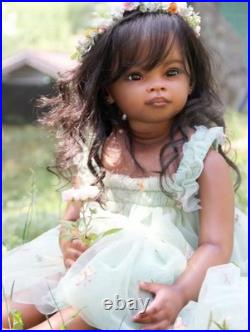 30inch Painted Artist Princess Girl Reborn Baby Doll Rooted Hair Toddler DIY Toy