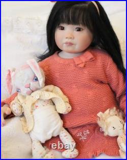 30inch Realistic Cuddly Toddler Girl Reborn Baby Doll Rooted Hair Colectible Toy