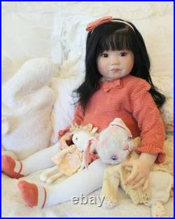 30inch Realistic Cuddly Toddler Girl Reborn Baby Doll Rooted Hair Colectible Toy
