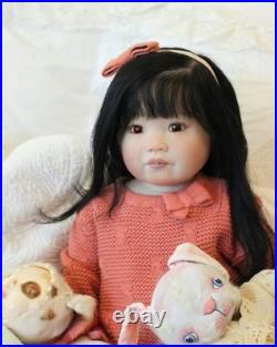 30inch Realistic Cuddly Toddler Girl Reborn Baby Doll Rooted Hair Colectible Toy