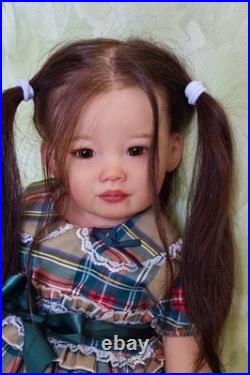 30inch Reborn Baby Doll Pretty Toddler Girl Rooted Hair Kids Toy Christmas Gifts