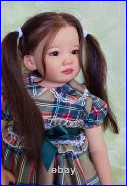 30inch Reborn Baby Doll Pretty Toddler Girl Rooted Hair Kids Toy Christmas Gifts