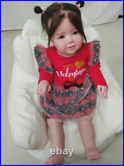 30inch Toddler Reborn Baby Dolls Lifelike Girl Soft Mohair Handmade Toy Art Gift