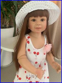 34'' Huge Standing Reborn Toddler Masterpiece Doll Full Body Vinyl Ball Jointed 34'' Huge Standing Reborn Toddler Masterpiece Doll Full Body Vinyl Ball Jointed