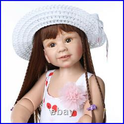 34'' Huge Standing Reborn Toddler Masterpiece Doll Full Body Vinyl Ball Jointed