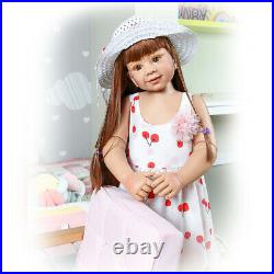 34'' Huge Standing Reborn Toddler Masterpiece Doll Full Body Vinyl Ball Jointed