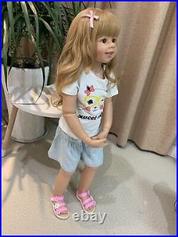 39 Huge Reborn Toddler Girl Doll Vinyl Full Body Standing Real Child Size Model