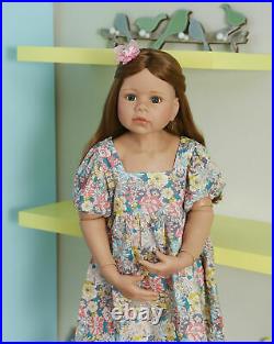 39 inch Toddler Girl Reborn Doll Full Vinyl Masterpiece Doll Stand Big Size Baby