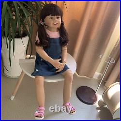 39inch Reborn Toddler Dolls, Huge Baby Full Body Hard Vinyl Smile Girl Realist