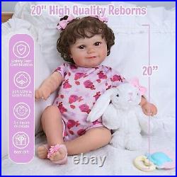 3 In1 Interactive Reborn Baby Dolls with Breathe Heartbeat Coos, Soft Smiling