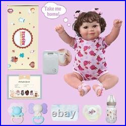 3 In1 Interactive Reborn Baby Dolls with Breathe Heartbeat Coos, Soft Smiling