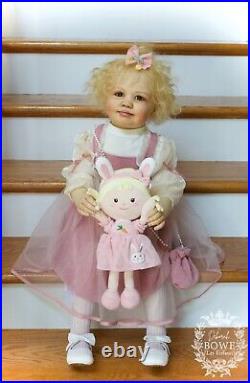 3 Years Old June Reborn Toddler with armature human hair German Glass Eyes OOAK