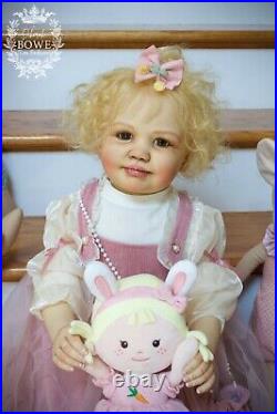 3 Years Old June Reborn Toddler with armature human hair German Glass Eyes OOAK