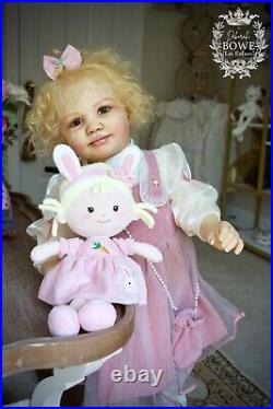 3 Years Old June Reborn Toddler with armature human hair German Glass Eyes OOAK