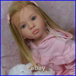 40 Aloenka Reborn Doll Kit Painted Toddler Girl Rooted Hair with Cloth Body Toy