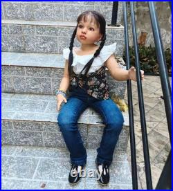 40 Collectible Reborn Girl Doll Painted Vinyl Toddler Toy Handmade Toy Art Doll