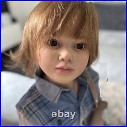 40 Painted Reborn Doll Kit Girl Toddler Rooted Short Hair Handmade Collect Gift