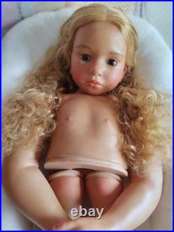 40'' Painted Toddler Girl Reborn Doll Kit Aloenka Rooted Hair with Cloth Body