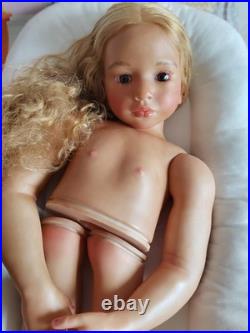 40'' Painted Toddler Girl Reborn Doll Kit Aloenka Rooted Hair with Cloth Body