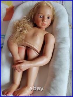 40'' Painted Toddler Girl Reborn Doll Kit Aloenka Rooted Hair with Cloth Body