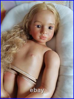 40'' Painted Toddler Girl Reborn Doll Kit Aloenka Rooted Hair with Cloth Body