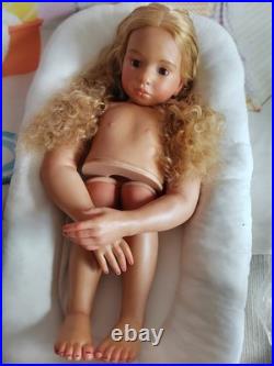 40'' Painted Toddler Girl Reborn Doll Kit Aloenka Rooted Hair with Cloth Body