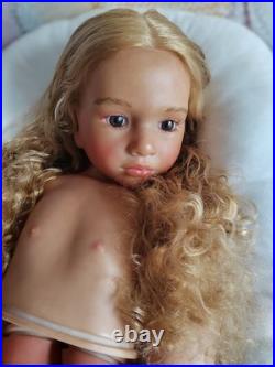 40'' Painted Toddler Girl Reborn Doll Kit Aloenka Rooted Hair with Cloth Body