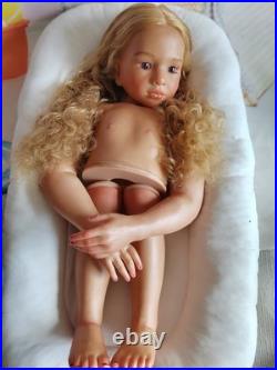 40'' Painted Toddler Girl Reborn Doll Kit Aloenka Rooted Hair with Cloth Body