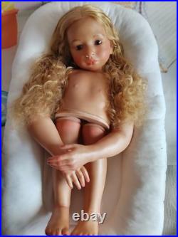 40'' Painted Toddler Girl Reborn Doll Kit Aloenka Rooted Hair with Cloth Body