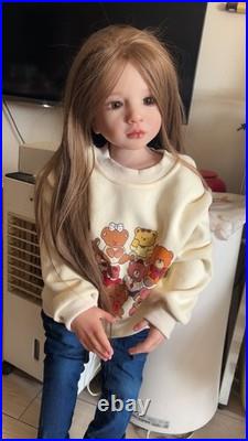 40 Realistic Painted Toddler Girl Reborn Dolls Kit Rooted Hair Unassembled Gift