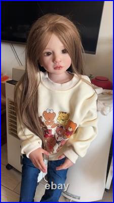 40 Realistic Painted Toddler Girl Reborn Dolls Kit Rooted Hair Unassembled Gift