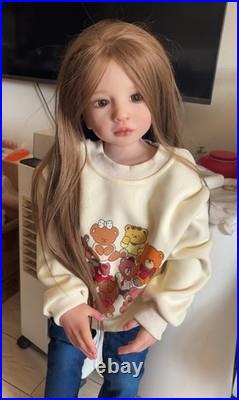 40 Realistic Toddler Girl Reborn Doll Kit Art Doll Rooted Hair Unassembled Gift