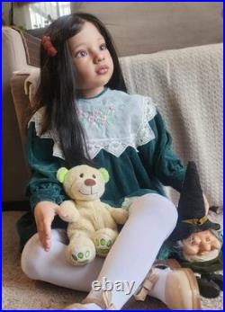 40in Realistic Handmade Reborn Doll Toddler Aloenka Rooted Hair Unassembled Gift