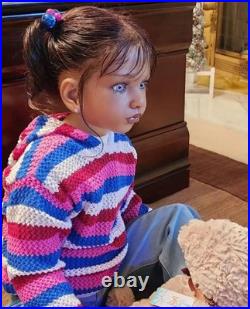 40in Realistic Painted Reborn Doll Kit Toddler Girl Rooted Hair Kids Womens Gift