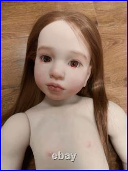 40in Realistic Reborn Doll Toddler Girl Painted Kit Unassembled Toys Rooted Hair