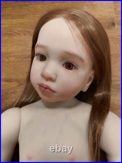 40in Realistic Reborn Doll Toddler Girl Painted Kit Unassembled Toys Rooted Hair