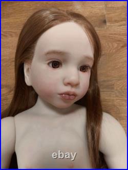 40in Realistic Reborn Doll Toddler Girl Painted Kit Unassembled Toys Rooted Hair