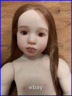40in Realistic Reborn Doll Toddler Girl Painted Kit Unassembled Toys Rooted Hair