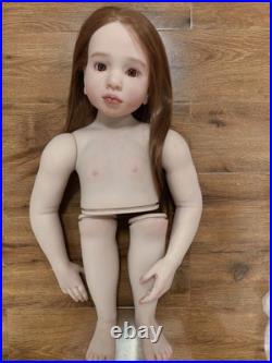 40in Realistic Reborn Doll Toddler Girl Painted Kit Unassembled Toys Rooted Hair