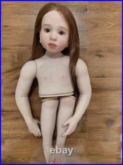 40in Realistic Reborn Doll Toddler Girl Painted Kit Unassembled Toys Rooted Hair