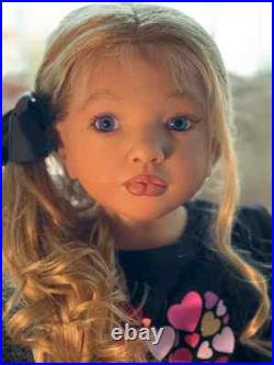 40in Reborn Doll Kit Aloenka Hand-Rooted Hair Painted Toddler Girl withCloth Bodys