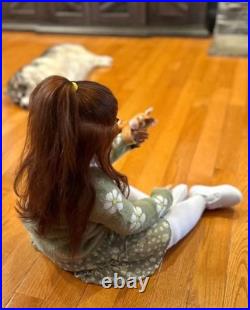 40inch Assembeld Painted Cute Reborn Doll Toddler Girl Rooted Hair DIY Toy Gifts