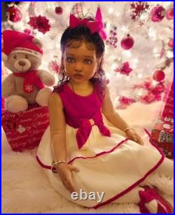40inch Lifelike Painted Reborn Doll Kits Toddler Girl Rooted Hair Birthday Gift