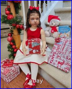 40inch Lifelike Painted Reborn Doll Kits Toddler Girl Rooted Hair Birthday Gift