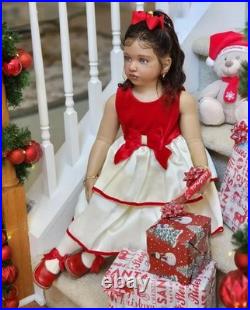 40inch Lifelike Painted Reborn Doll Kits Toddler Girl Rooted Hair Birthday Gift