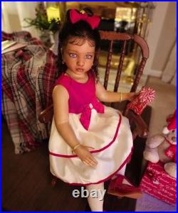 40inch Lifelike Painted Reborn Doll Kits Toddler Girl Rooted Hair Birthday Gift