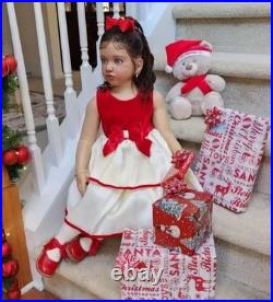 40inch Lifelike Painted Reborn Doll Kits Toddler Girl Rooted Hair Birthday Gift