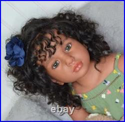 40inch Painted Unfinished Reborn Doll Kits Toddler Aloenka Rooted Hair XMAS Gift